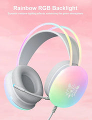 Wireless Rainbow Headphones with Mic – RGB Headphones for Gaming