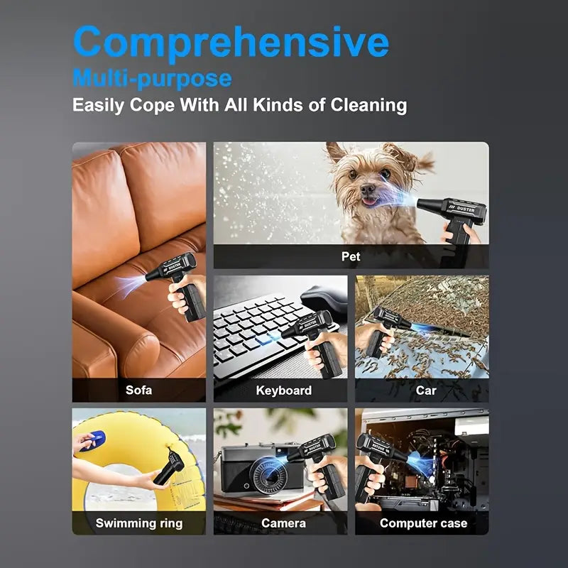 Rechargeable Cordless portable Air Duster for Electronics Cleaning