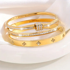 Stainless Steel Bracelet Set for Women | Elegant & Chic