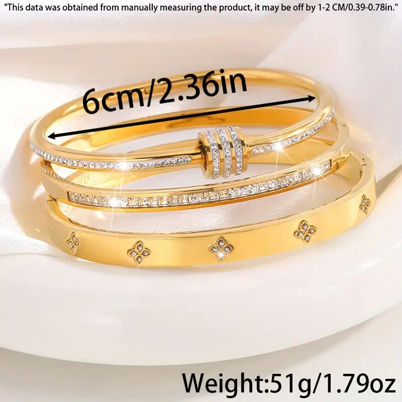 Stainless Steel Bracelet Set for Women | Elegant & Chic