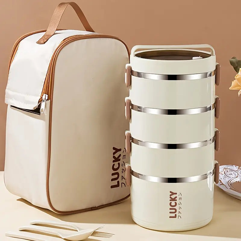 Thermal Lunch Box with Bag | Hot Tiffin for Office & School