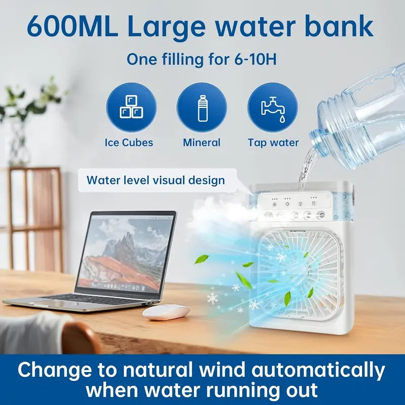 Portable Water Cooled Fan | Mini Cooler Fan USB Powered