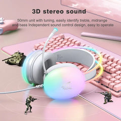 Wireless Rainbow Headphones with Mic – RGB Headphones for Gaming