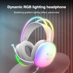 Wireless Rainbow Headphones with Mic – RGB Headphones for Gaming