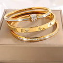 Stainless Steel Bracelet Set for Women | Elegant & Chic