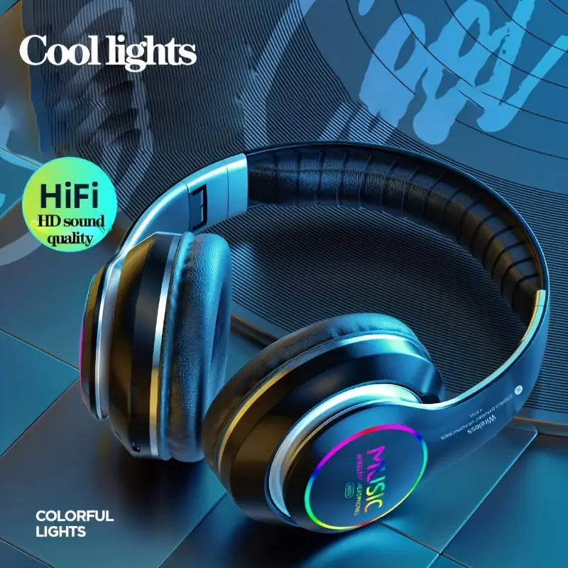 Wireless Headphones Lightweight Foldable with Mic & Hi-Fi Bass