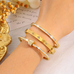 Stainless Steel Bracelet Set for Women | Elegant & Chic