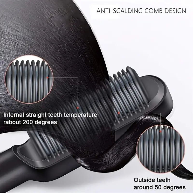 2 in 1 Best Hair Straightener Brush | Mini Hair Straightener Tool