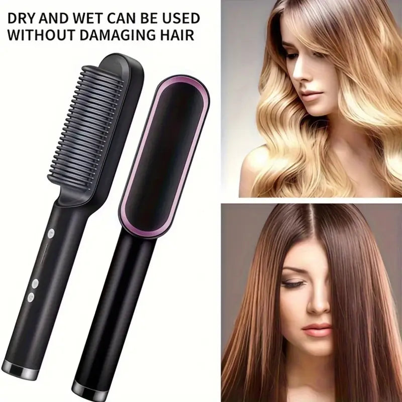 2 in 1 Best Hair Straightener Brush | Mini Hair Straightener Tool