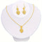 Gold Plated Leaf Jewelry Set for Wedding and Formal Wear
