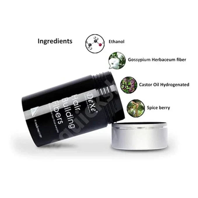 Dexe Hair Building Fibers with Natural Hair Fibers Spray
