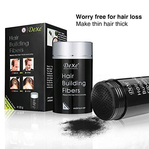 Dexe Hair Building Fibers with Natural Hair Fibers Spray