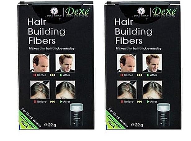 Dexe Hair Building Fibers with Natural Hair Fibers Spray