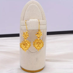 Gold Plated Leaf Jewelry Set for Wedding and Formal Wear