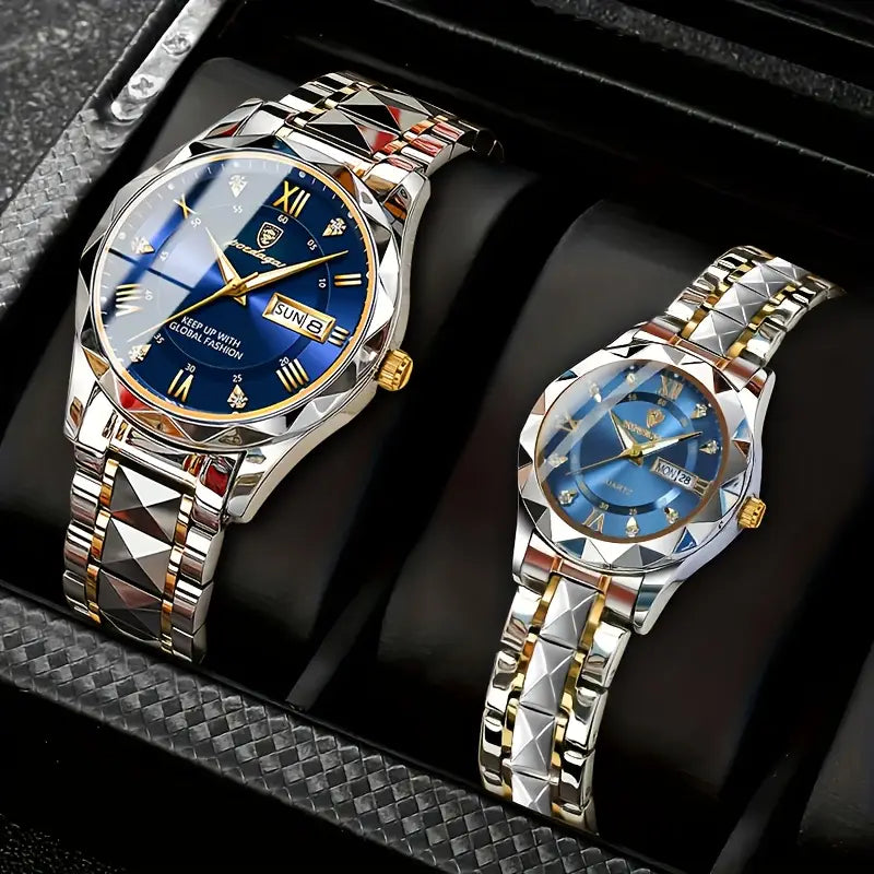 Waterproof Luminous Quartz Couple Watches - Couple Watches