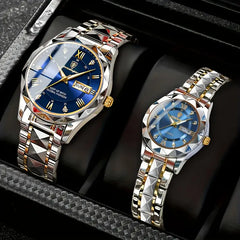 Waterproof Luminous Quartz Couple Watches - Couple Watches