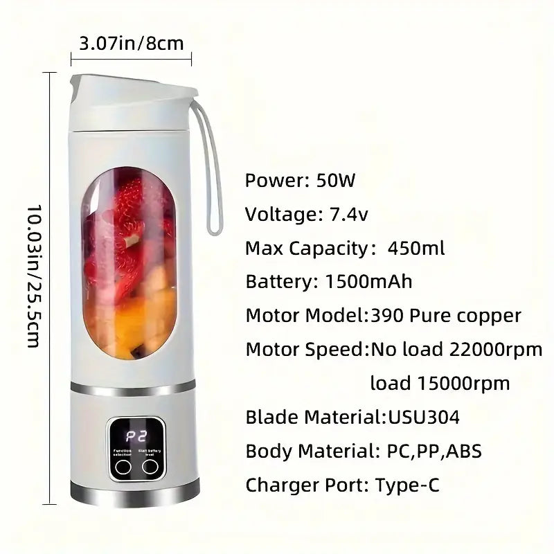 Portable Fruit Juicer Blender | USB Rechargeable Mini Juicer