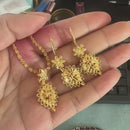Gold Plated Leaf Jewelry Set for Wedding and Formal Wear