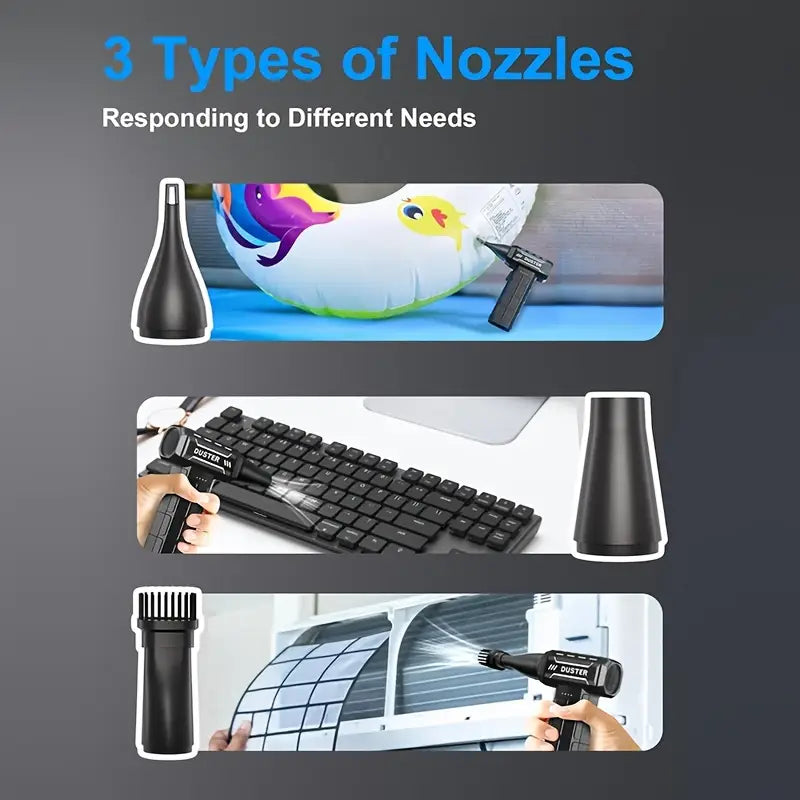 Rechargeable Cordless portable Air Duster for Electronics Cleaning