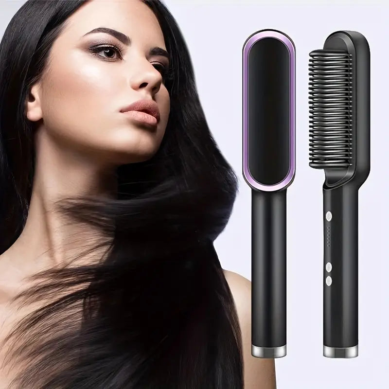 2 in 1 Best Hair Straightener Brush | Mini Hair Straightener Tool