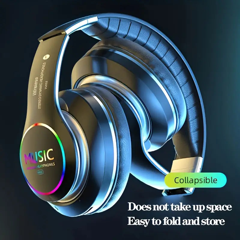Wireless Headphones Lightweight Foldable with Mic & Hi-Fi Bass