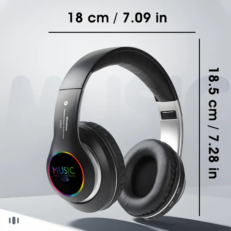 Wireless Headphones Lightweight Foldable with Mic & Hi-Fi Bass